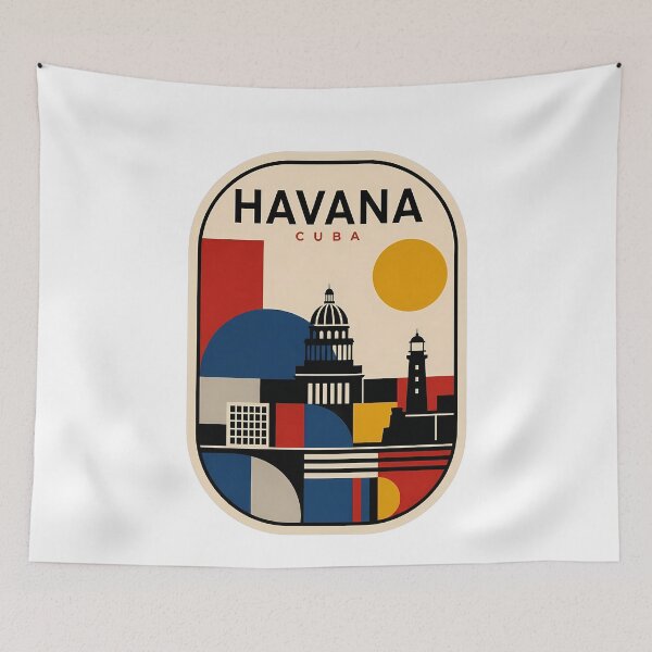 Item preview, Retro Havana Cuba Geometric Architecture Skyline designed and sold by k3rstman1.
