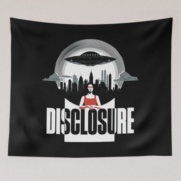 Item preview, Disclosure Day UFO City Skyline Alien Disclosure Sci Fi Classic T-Shirt designed and sold by Young-Vibes.