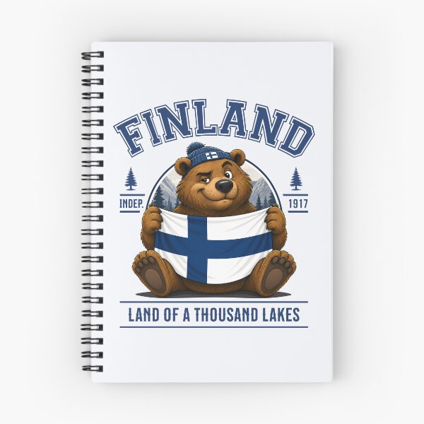 Item preview, Finland Bear with Finnish Flag – Land of a Thousand Lakes designed and sold by Infinitee8hirts.
