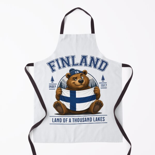 Item preview, Finland Bear with Finnish Flag – Land of a Thousand Lakes designed and sold by Infinitee8hirts.