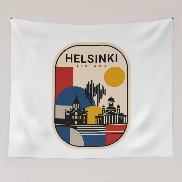 Item preview, Mid Century Modern Helsinki Finland Landmarks designed and sold by k3rstman1.