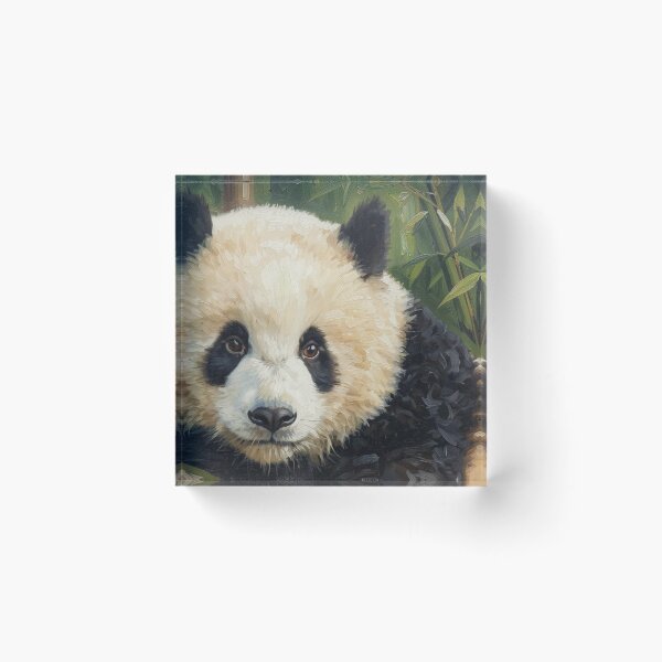 Item preview, Cute Panda Cub Oil Painting designed and sold by Kirrindy Designs.