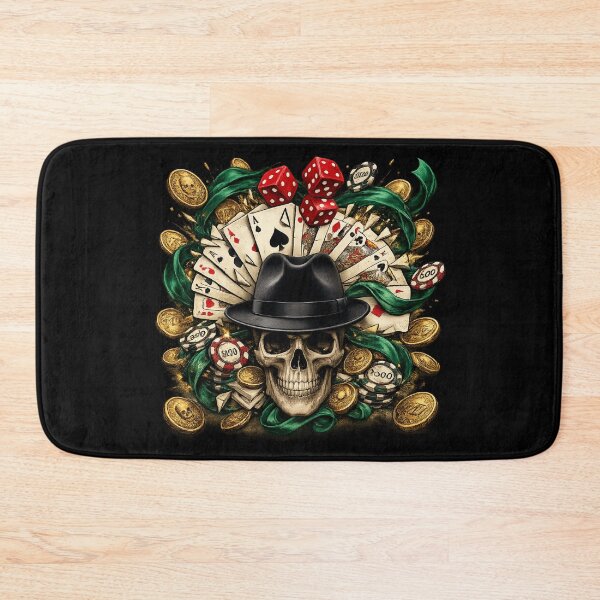 Item preview, The High Roller - Gambler Skull & Exploding Casino Chaos designed and sold by krish-prints.