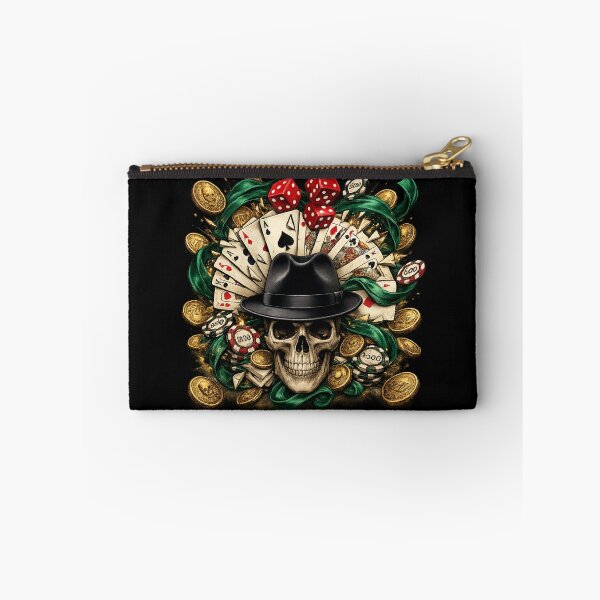 Item preview, The High Roller - Gambler Skull & Exploding Casino Chaos designed and sold by krish-prints.