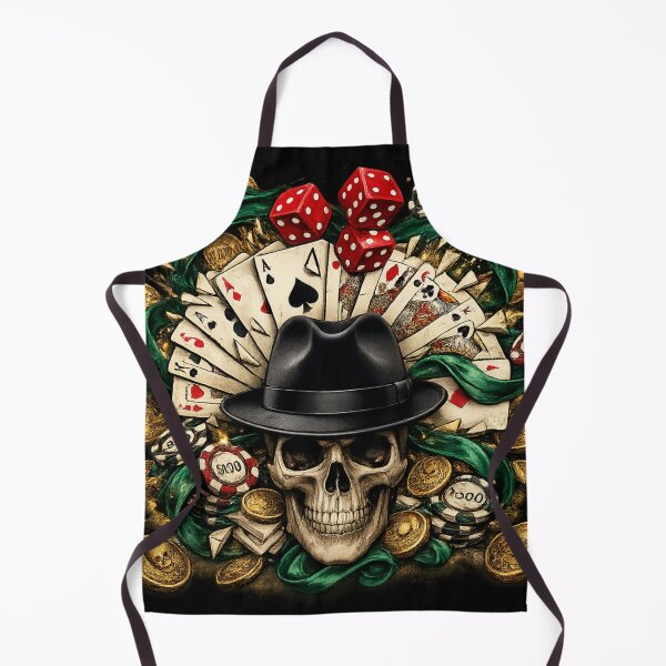 Item preview, The High Roller - Gambler Skull & Exploding Casino Chaos designed and sold by krish-prints.