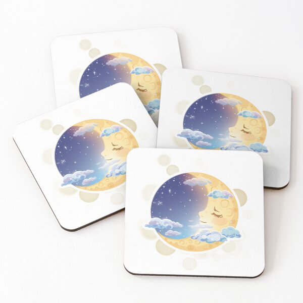 Item preview, Cute Moon In Clouds Dreamy Night Sky Sticker designed and sold by iamKRUK.