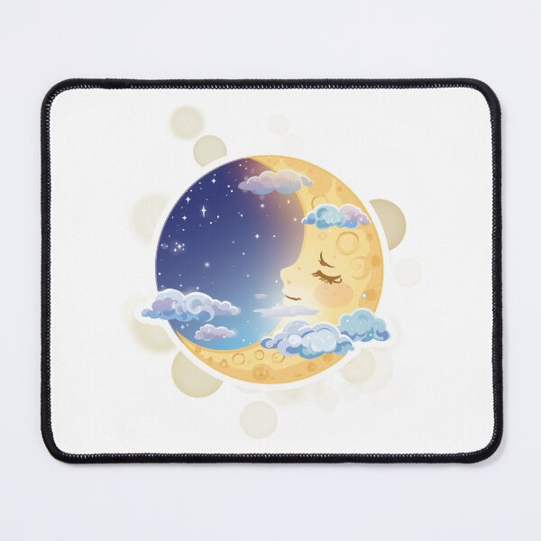 Item preview, Cute Moon In Clouds Dreamy Night Sky Sticker designed and sold by iamKRUK.