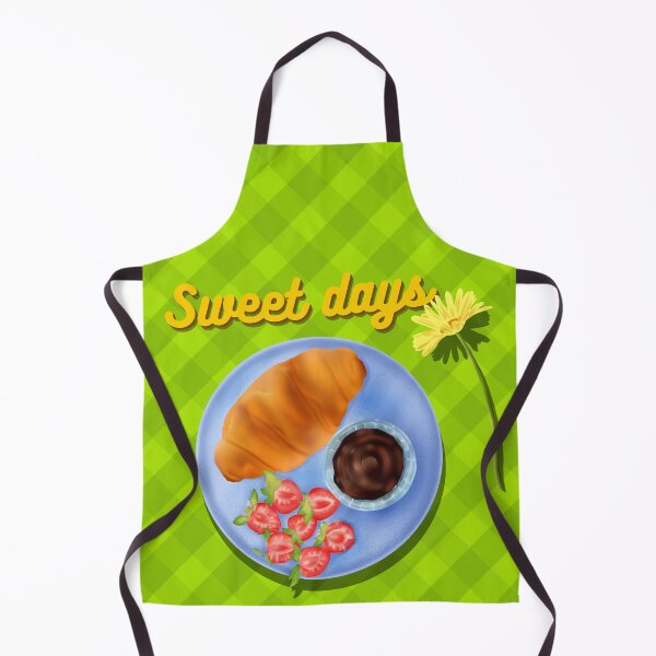 Item preview, Sweet Days: Croissant & Strawberry Picnic designed and sold by Crystalsdrawing.