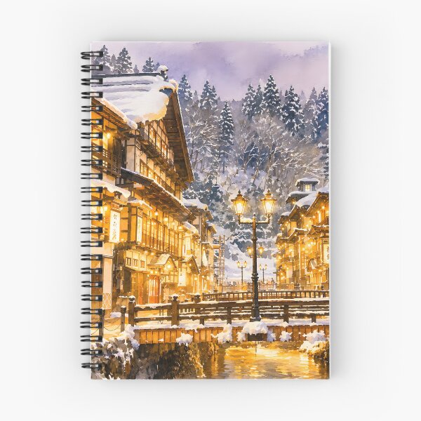 Item preview, Ginzan Onsen At Night designed and sold by HOMETOWN86.