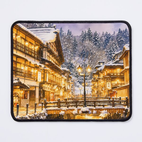 Item preview, Ginzan Onsen At Night designed and sold by HOMETOWN86.