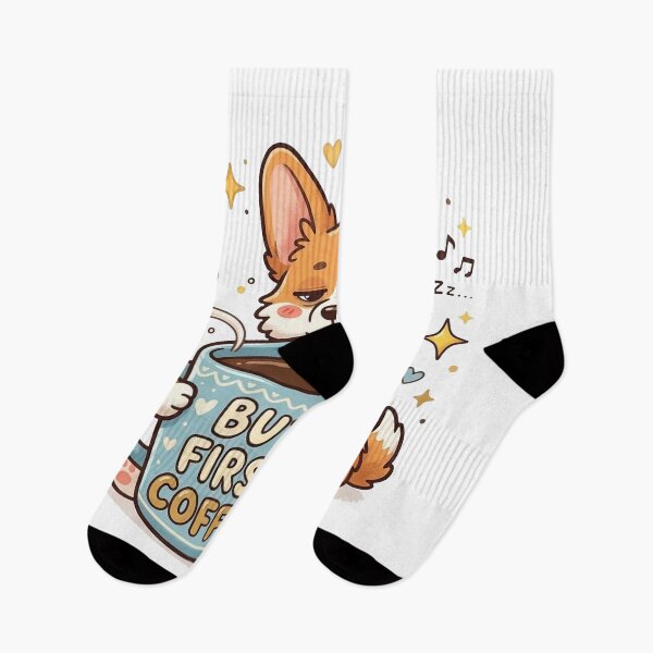 Item preview, Funny Corgi But First Coffee Shirt, Sleepy Corgi Coffee Lover Tee, Cute Corgi Gift for Coffee and Dog Lovers designed and sold by Wearable Canvas...