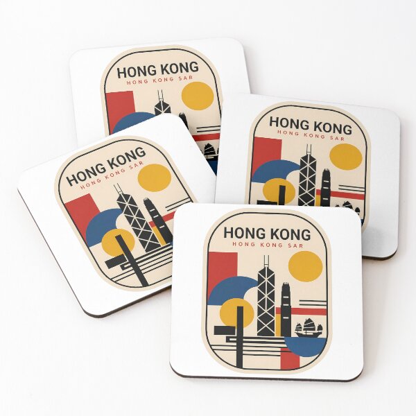 Item preview, Retro Hong Kong Skyline Minimalist Geometric Cityscape designed and sold by k3rstman1.