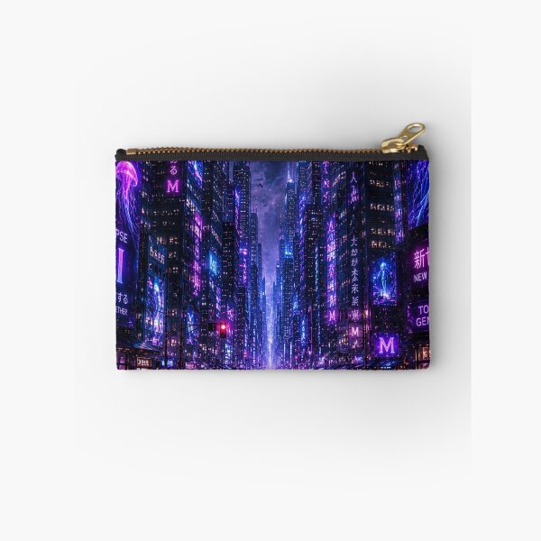 Item preview, Cyberpunk City with Bioluminescent Jellyfish designed and sold by bbbpetr100.