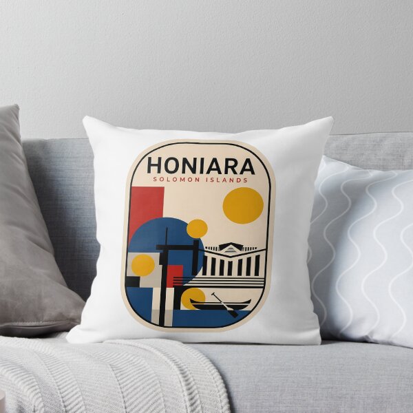 Item preview, Retro Honiara Solomon Islands Geometric Travel Poster designed and sold by k3rstman1.