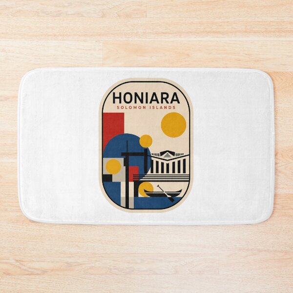 Item preview, Retro Honiara Solomon Islands Geometric Travel Poster designed and sold by k3rstman1.