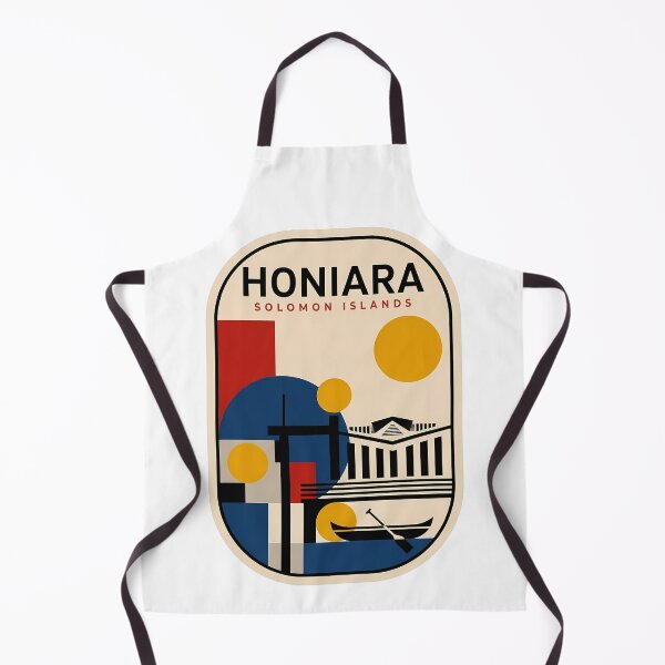 Item preview, Retro Honiara Solomon Islands Geometric Travel Poster designed and sold by k3rstman1.