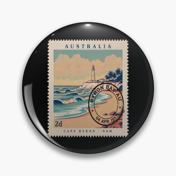 Item preview, Byron Bay Australia Coastal Postage Stamp Sticker designed and sold by stickercuffs.