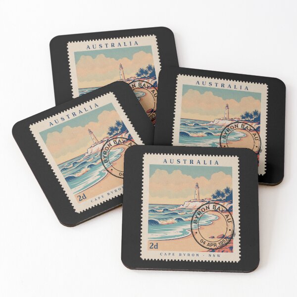 Item preview, Byron Bay Australia Coastal Postage Stamp Sticker designed and sold by stickercuffs.