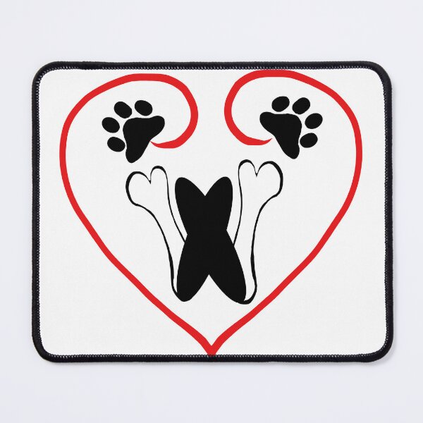 Item preview, Heart dog with the letter W designed and sold by acreació.
