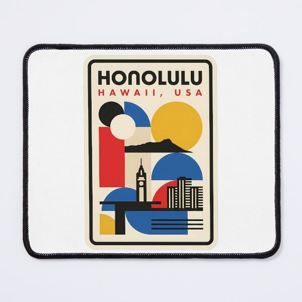 Item preview, Honolulu Hawaii Geometric Abstract Skyline designed and sold by k3rstman1.