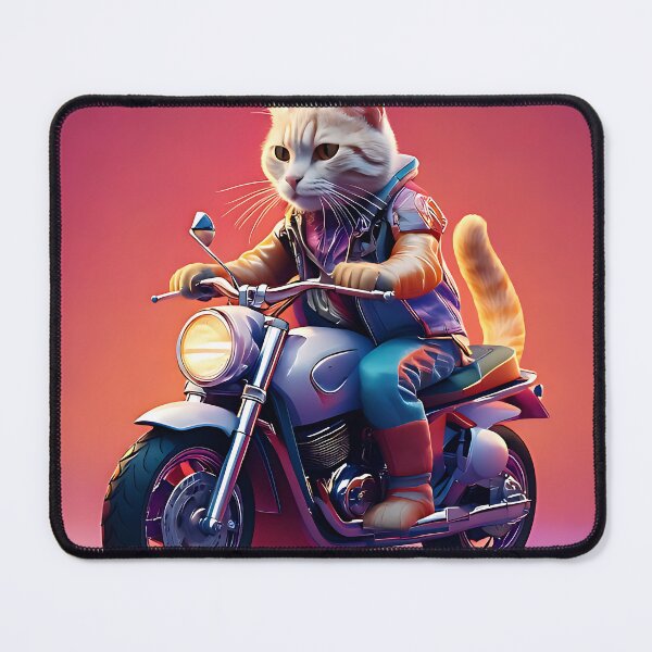 Item preview, Cool Biker Cat Riding A Motorcycle designed and sold by ToxicInkArt.