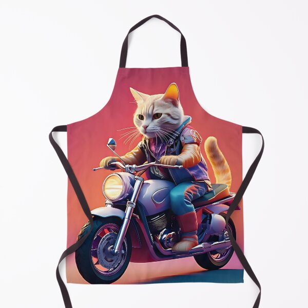 Item preview, Cool Biker Cat Riding A Motorcycle designed and sold by ToxicInkArt.