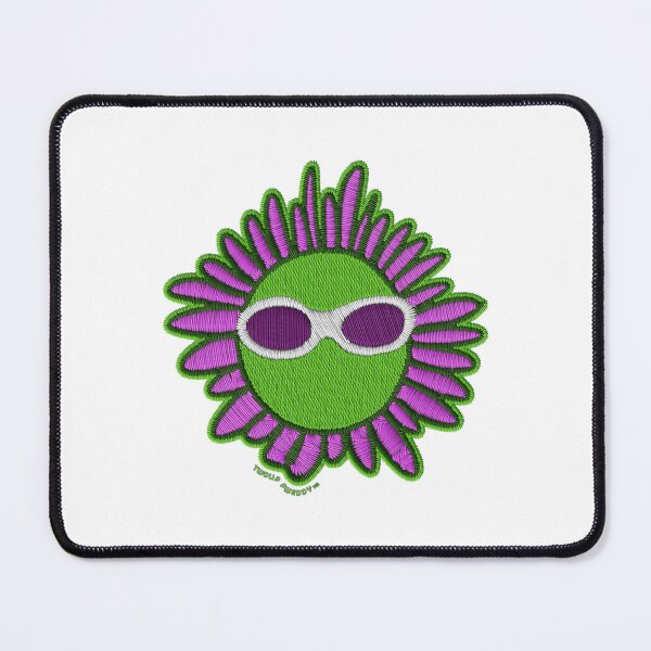 Item preview, Embroidery Style Green Sun Sunflower Wearing Sunglasses Art designed and sold by TwolipfweddyTM.