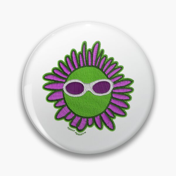 Item preview, Embroidery Style Green Sun Sunflower Wearing Sunglasses Art designed and sold by TwolipfweddyTM.