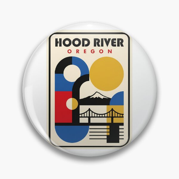 Item preview, Hood River Oregon Retro Geometric Mount Hood designed and sold by k3rstman1.