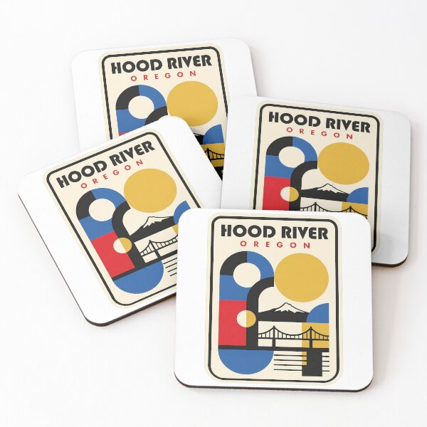 Item preview, Hood River Oregon Retro Geometric Mount Hood designed and sold by k3rstman1.