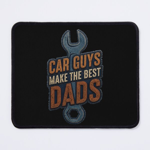 Item preview, Car Guys Make the Best Dads | Denim Patch Style Mechanic Shirt Design designed and sold by Style2Vie.