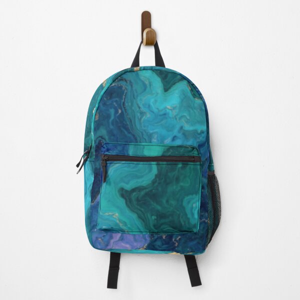 Aperçu de l'œuvre Gold Teal Blue Green Marble créée et vendue par SeaStarAlex.