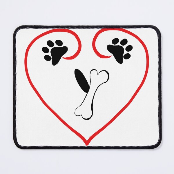Item preview, Heart dog with the letter Y designed and sold by acreació.
