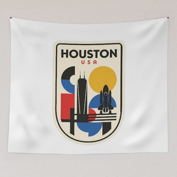 Item preview, Retro Houston Texas Space City Travel Badge designed and sold by k3rstman1.