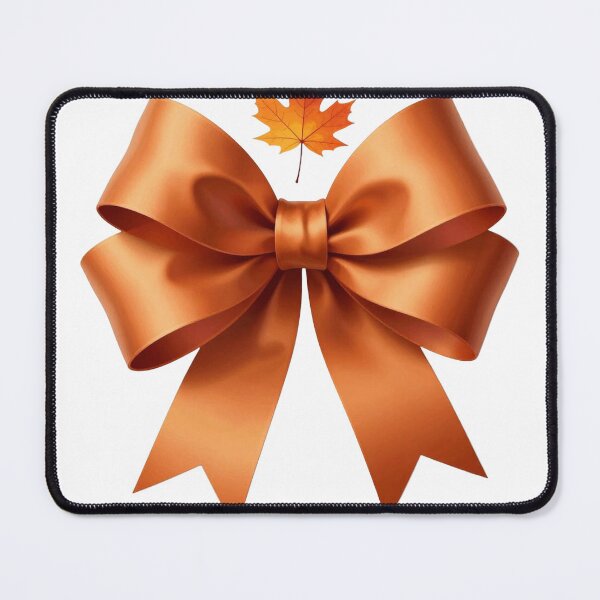 Item preview, Sleek Fall Geometric Luxury Bow with Stylized Maple Leaves designed and sold by TaBogroupsRed.