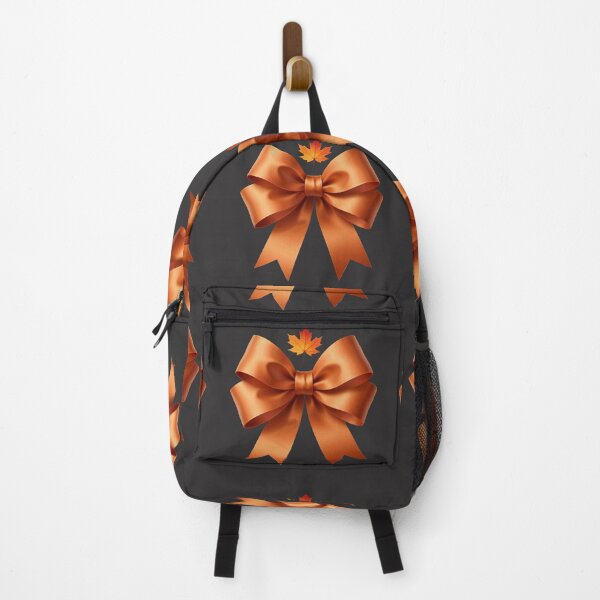 Item preview, Sleek Fall Geometric Luxury Bow with Stylized Maple Leaves designed and sold by TaBogroupsRed.