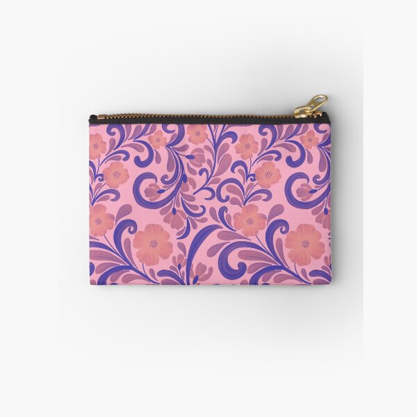 Item preview, Romantic Pink Anemone and Vine Swirls Pattern designed and sold by AneissPiaf.