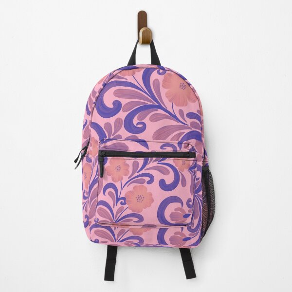 Item preview, Romantic Pink Anemone and Vine Swirls Pattern designed and sold by AneissPiaf.