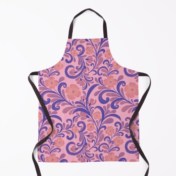 Item preview, Romantic Pink Anemone and Vine Swirls Pattern designed and sold by AneissPiaf.