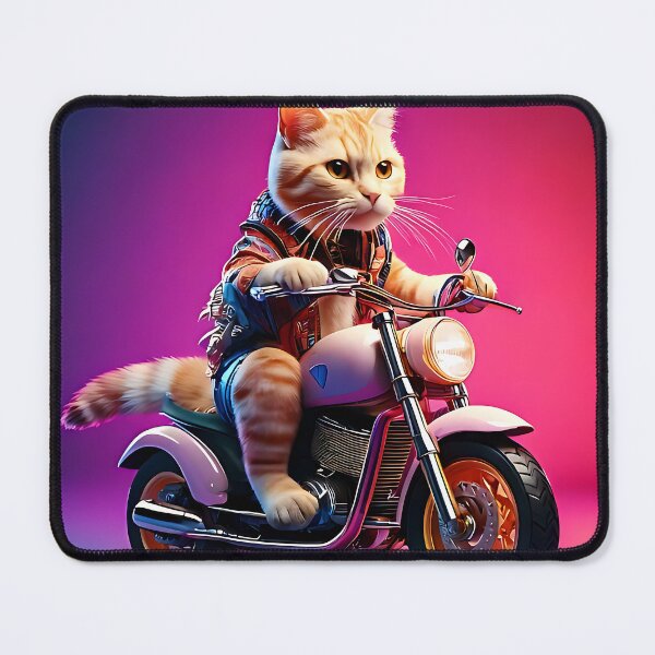 Item preview, Cool Biker Cat Riding A Motorcycle designed and sold by ToxicInkArt.