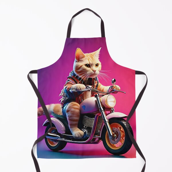 Item preview, Cool Biker Cat Riding A Motorcycle designed and sold by ToxicInkArt.