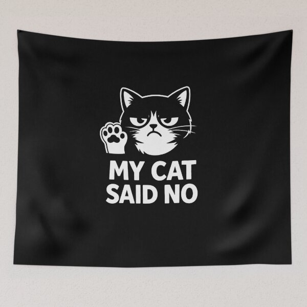 Item preview, MY CAT SAID NO cat owner joke designed and sold by vecart34.