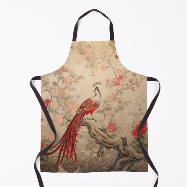 Item preview, Red Silk Floral Peacock Branch Beauty Carpet designed and sold by GrinGalore.