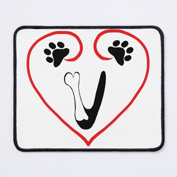 Item preview, Heart dog with the letter U designed and sold by acreació.