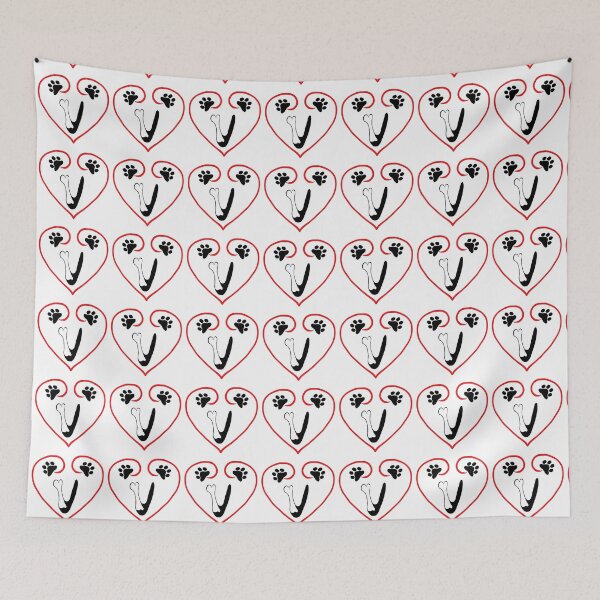 Item preview, Heart dog with the letter U designed and sold by acreació.