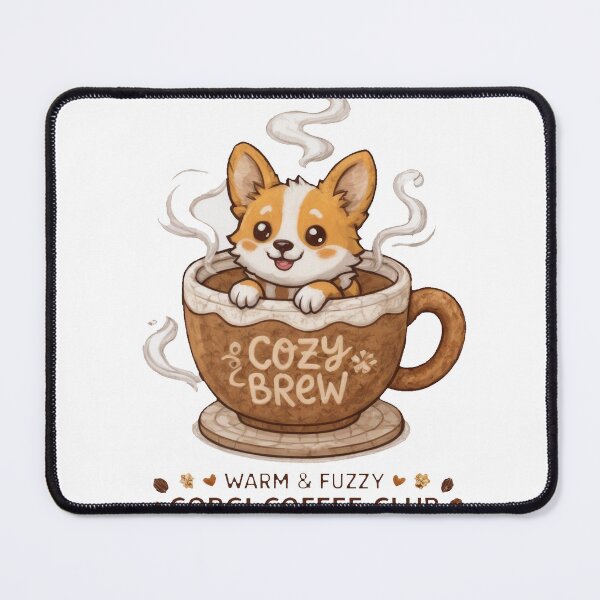 Item preview, Cute Corgi Cozy Brew Coffee Club Shirt, Corgi in Coffee Cup Tee, Warm Fuzzy Corgi Gift for Coffee and Dog Lovers designed and sold by Wearable Canvas...