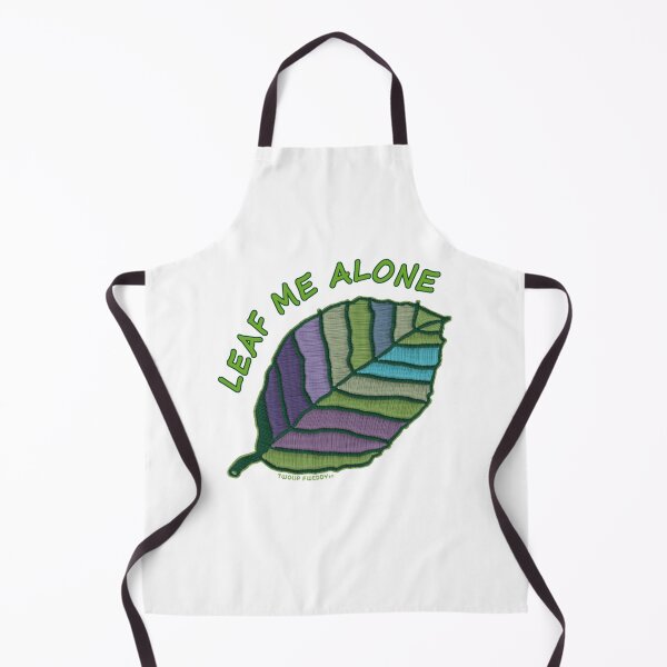 Item preview, Leaf Me Alone Embroidered Style Funny Nature Art designed and sold by TwolipfweddyTM.