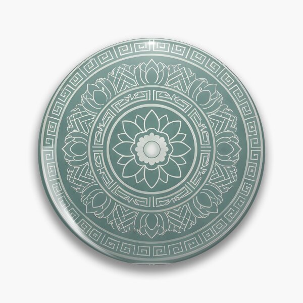 Item preview, Mint Celadon & White Mandala | Seamless Traditional Korean Dancheong Pattern (Summer Collection) designed and sold by SOOstudio73.