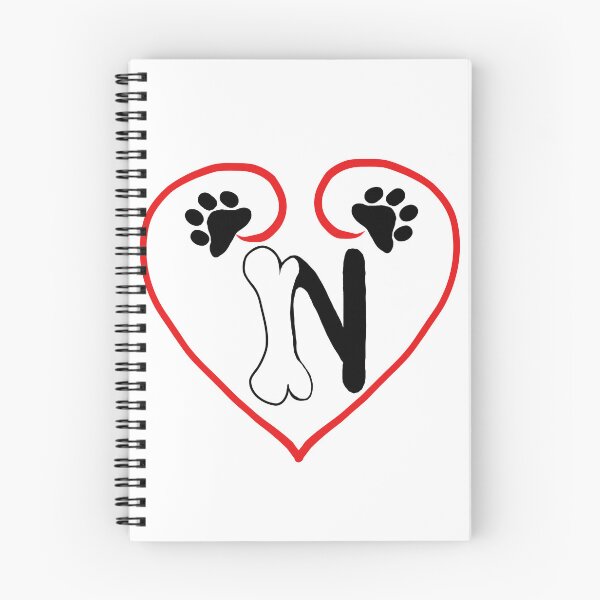 Item preview, Heart dog with the letter N designed and sold by acreació.