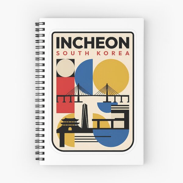 Item preview, Incheon South Korea Retro Bauhaus Travel Poster designed and sold by k3rstman1.